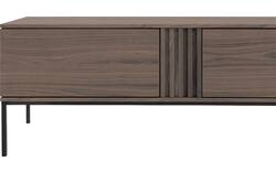 Goossens tv meubel viola donker bruin eiken - 8244517-goossens-viola-tv-meubel-eiken-donker-bruin-01