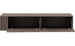 Goossens tv meubel viola donker bruin eiken - 8244521-goossens-viola-tv-meubel-eiken-donker-bruin-01