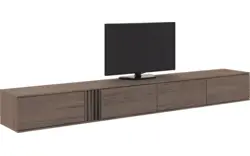 Goossens tv meubel viola donker bruin eiken - 8244529-goossens-viola-tv-meubel-eiken-donker-bruin-01
