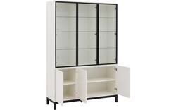 Goossens vitrinekast valencia wit melamine - 8244533-goossens-valencia-vitrinekast-melamine-01