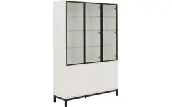 Goossens vitrinekast valencia wit melamine - 8244533-goossens-valencia-vitrinekast-melamine-01