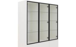 Goossens vitrinekast valencia wit melamine - 8244533-goossens-valencia-vitrinekast-melamine-01