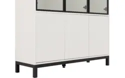 Goossens vitrinekast valencia wit melamine - 8244533-goossens-valencia-vitrinekast-melamine-01