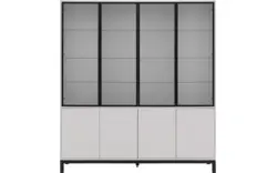 Goossens vitrinekast valencia grijs melamine - 8244534-goossens-valencia-vitrinekast-melamine-01