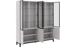Goossens vitrinekast valencia grijs melamine - 8244534-goossens-valencia-vitrinekast-melamine-01