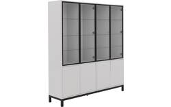 Goossens vitrinekast valencia grijs melamine - 8244534-goossens-valencia-vitrinekast-melamine-01