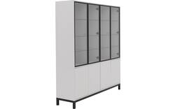 Goossens vitrinekast valencia grijs melamine - 8244534-goossens-valencia-vitrinekast-melamine-01