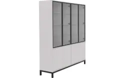 Goossens vitrinekast valencia grijs melamine - 8244534-goossens-valencia-vitrinekast-melamine-01
