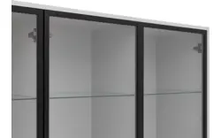 Goossens vitrinekast valencia grijs melamine - 8244534-goossens-valencia-vitrinekast-melamine-01