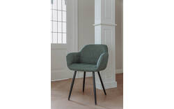 Goossens basic eetkamerstoel lize groen stof - 8244599-goossens-basic-lize-eetkamerstoel-stof-groen-01