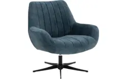 Goossens draaifauteuil kamille blauw stof - 8244657-goossens-kamille-fauteuil-stof-01