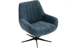 Goossens draaifauteuil kamille blauw stof - 8244657-goossens-kamille-fauteuil-stof-01