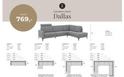Goossens hoekbank dallas grijs stof - 8229628-11