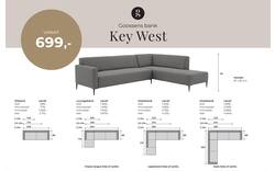 Goossens hoekbank key west grijs stof - 8190586-367-01
