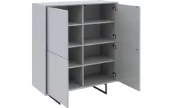 Goossens basic opbergkast vienna grijs mdf - 8250132-goossens-basic-vienna-opbergkast-01