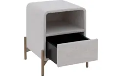 Goossens nachtkastje lombardy beige stof - 8250157-goossens-lombardy-nachtkastje-stof-01