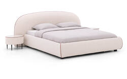 Goossens gestoffeerd bedframe venus beige stof - 8250164-goossens-venus-bedframe-stof-01