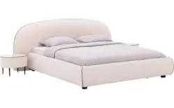 Goossens gestoffeerd bedframe venus beige stof - 8250164-goossens-venus-bedframe-stof-01