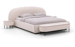 Goossens gestoffeerd bedframe venus beige stof - 8250164-goossens-venus-bedframe-stof-01