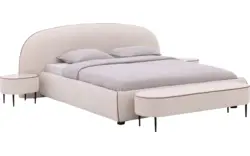Goossens gestoffeerd bedframe venus beige stof - 8250164-goossens-venus-bedframe-stof-01