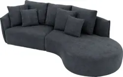 Goossens loungebank fay zwart stof - 8251241-goossens-fay-usc-bank-stof-zwart-01