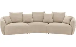 Goossens zitbank fay beige stof - 8251264-goossens-fay-bank-stof-bruin-01