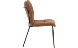 Goossens eetkamerstoel milan bruin micro leer - 8251333-goossens-milan-eetkamerstoel-micro-leer-bruin-01