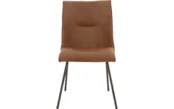Goossens eetkamerstoel milan bruin micro leer - 8251333-goossens-milan-eetkamerstoel-micro-leer-bruin-01