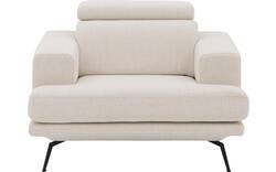 Goossens fauteuil viggo wit stof - 8251363-goossens-viggo-bank-stof-wit-01
