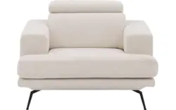 Goossens fauteuil viggo wit stof - 8251363-goossens-viggo-bank-stof-wit-01