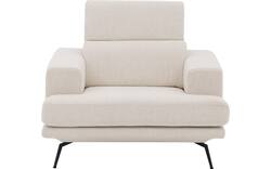 Goossens fauteuil viggo wit stof - 8251363-goossens-viggo-bank-stof-wit-01
