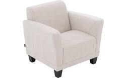 Goossens fauteuil troya wit stof - 8251390-goossens-troya-bank-stof-bruin-01