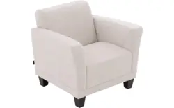 Goossens fauteuil troya wit stof - 8251390-goossens-troya-bank-stof-bruin-01