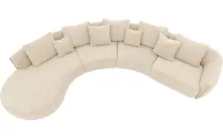 Goossens loungebank fay beige stof - 8251395-goossens-fay-bank-stof-bruin-01