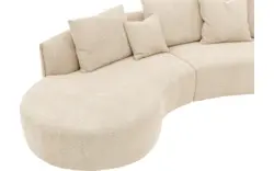 Goossens loungebank fay beige stof - 8251395-goossens-fay-bank-stof-bruin-01