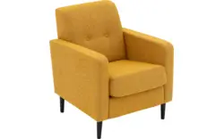 Goossens fauteuil hipp geel stof - 8251506-goossens-hipp-fauteuil-stof-01