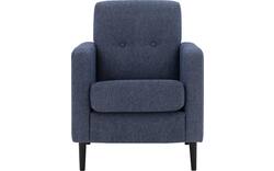 Goossens fauteuil hipp blauw stof - 8251508-goossens-hipp-fauteuil-stof-01