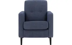Goossens fauteuil hipp blauw stof - 8251508-goossens-hipp-fauteuil-stof-01