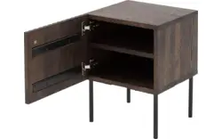 Goossens nachtkastje capelli donker bruin eiken - 8251638-goossens-capelli-nachtkastje-eiken-01
