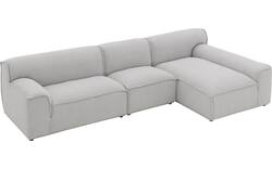 Goossens excellent loungebank sens bruin stof - 8251654-gespiegeld-02