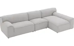 Goossens excellent loungebank sens bruin stof - 8251654-gespiegeld-02