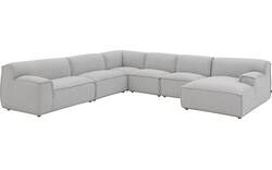 Goossens excellent u bank sens bruin stof - 8251659-gespiegeld-03