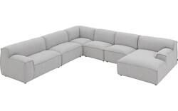 Goossens excellent u bank sens bruin stof - 8251659-gespiegeld-02