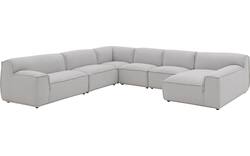 Goossens excellent u bank sens bruin stof - 8251660-gespiegeld-03