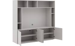 Goossens basic tv meubel madrid grijs melamine - 8251693-goossens-basic-madrid-tv-meubel-melamine-grijs-01