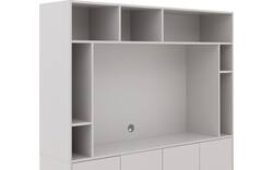 Goossens basic tv meubel madrid grijs melamine - 8251693-goossens-basic-madrid-tv-meubel-melamine-grijs-01