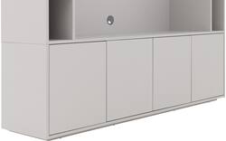 Goossens basic tv meubel madrid grijs melamine - 8251693-goossens-basic-madrid-tv-meubel-melamine-grijs-01