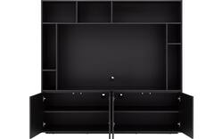 Goossens basic tv meubel madrid zwart melamine - 8251695-goossens-basic-madrid-tv-meubel-melamine-zwart-01