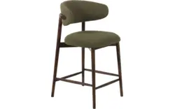 Goossens counterstoel diede groen stof - 8251701-goossens-diede-barstoel-stof-02