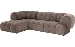 Goossens hoekbank weave bruin stof - 8251717-gespiegeld-03
